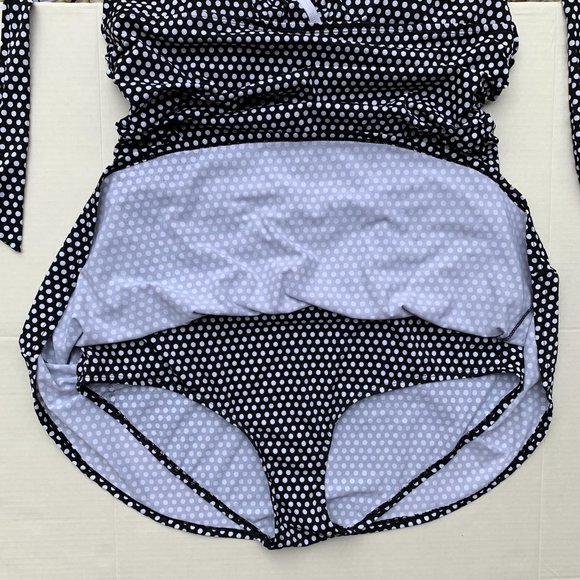 Women’s One Piece Halter Swimsuit Skirted - Picture 9 of 15